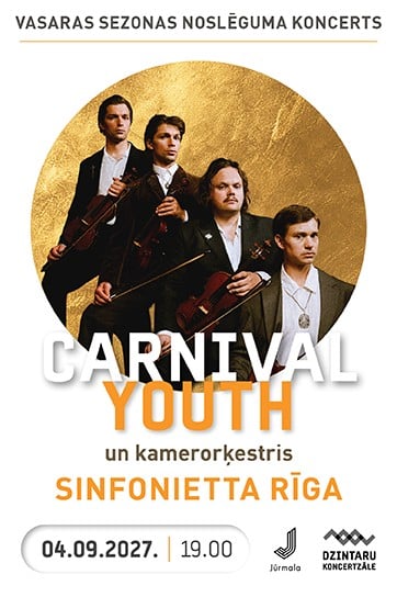 Dzintaru koncertzāles vasaras sezonas noslēguma koncerts. Carnival Youth un Sinfonietta Rīga